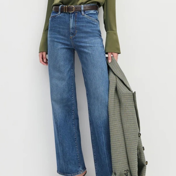 Favorite Daughter THE MISCHA SUPER HIGH RISE WIDE LEG ANKLE jeans size 29 - Picture 1 of 3